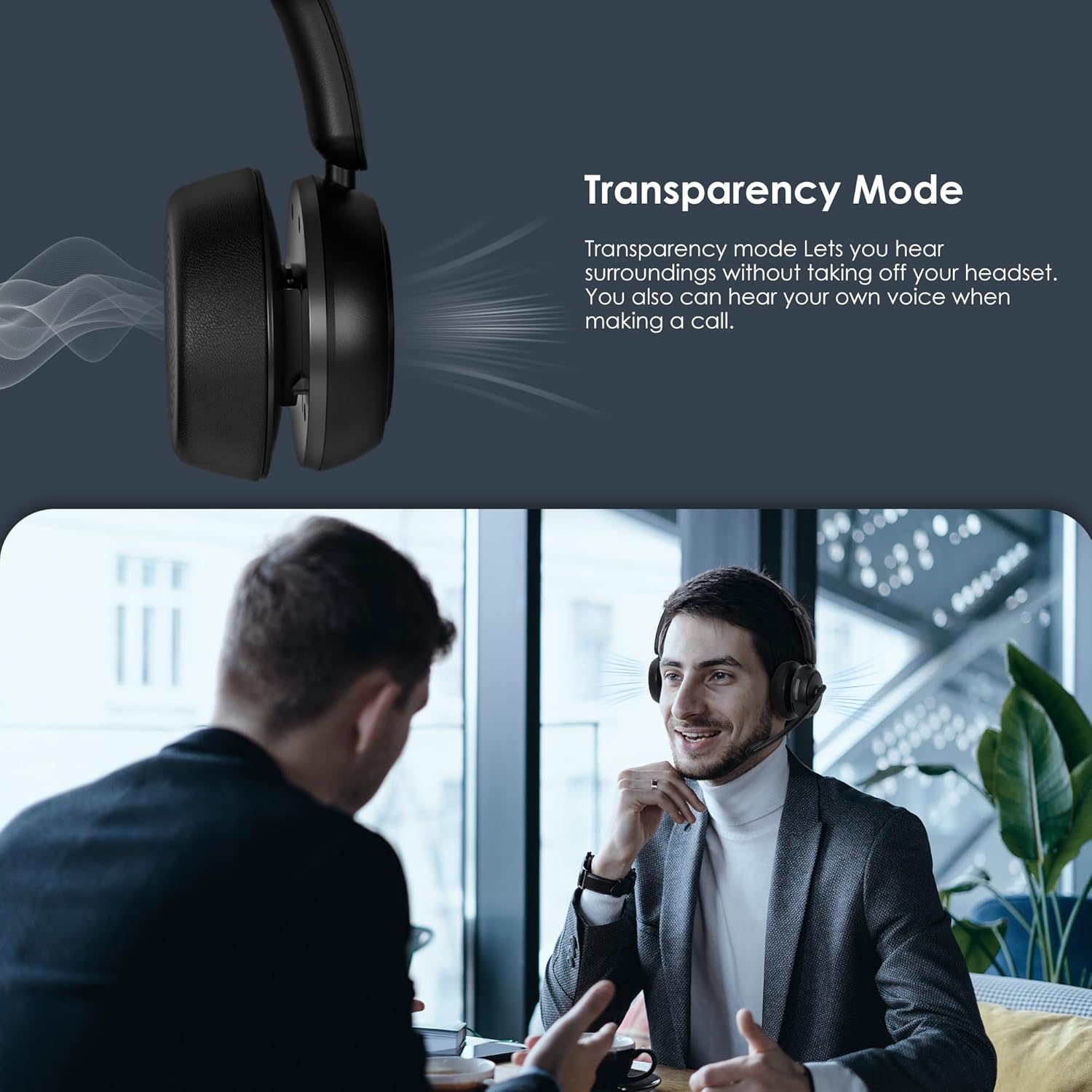 Bluetooth 5.4 ANC Headset with - Noise Cancelling Headphone reseña y precio