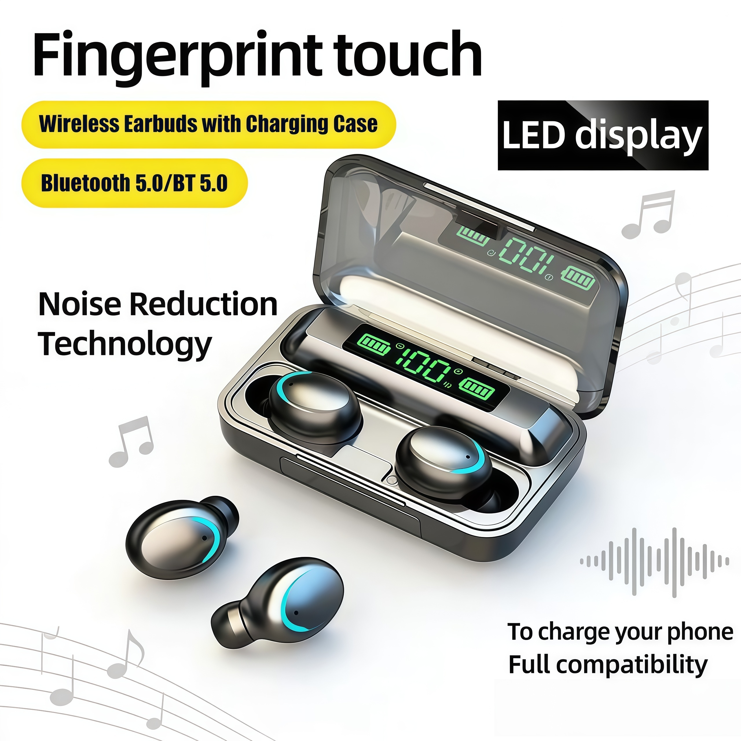 2026 F9 Wireless Earphones LED - Wireless Earbuds Tws reseña y precio