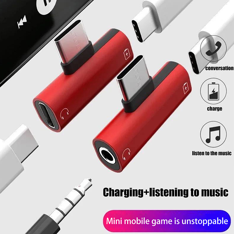 USB Type-C To 3.5 Mm Headphone - Earphone Splitter Jack reseña y precio