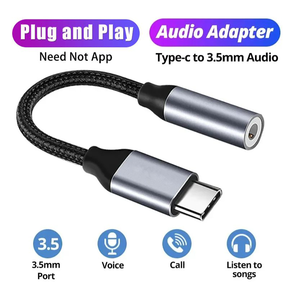 USB Type C To 3.5mm Audio Adap - Audiophile Headphone Wired reseña y precio