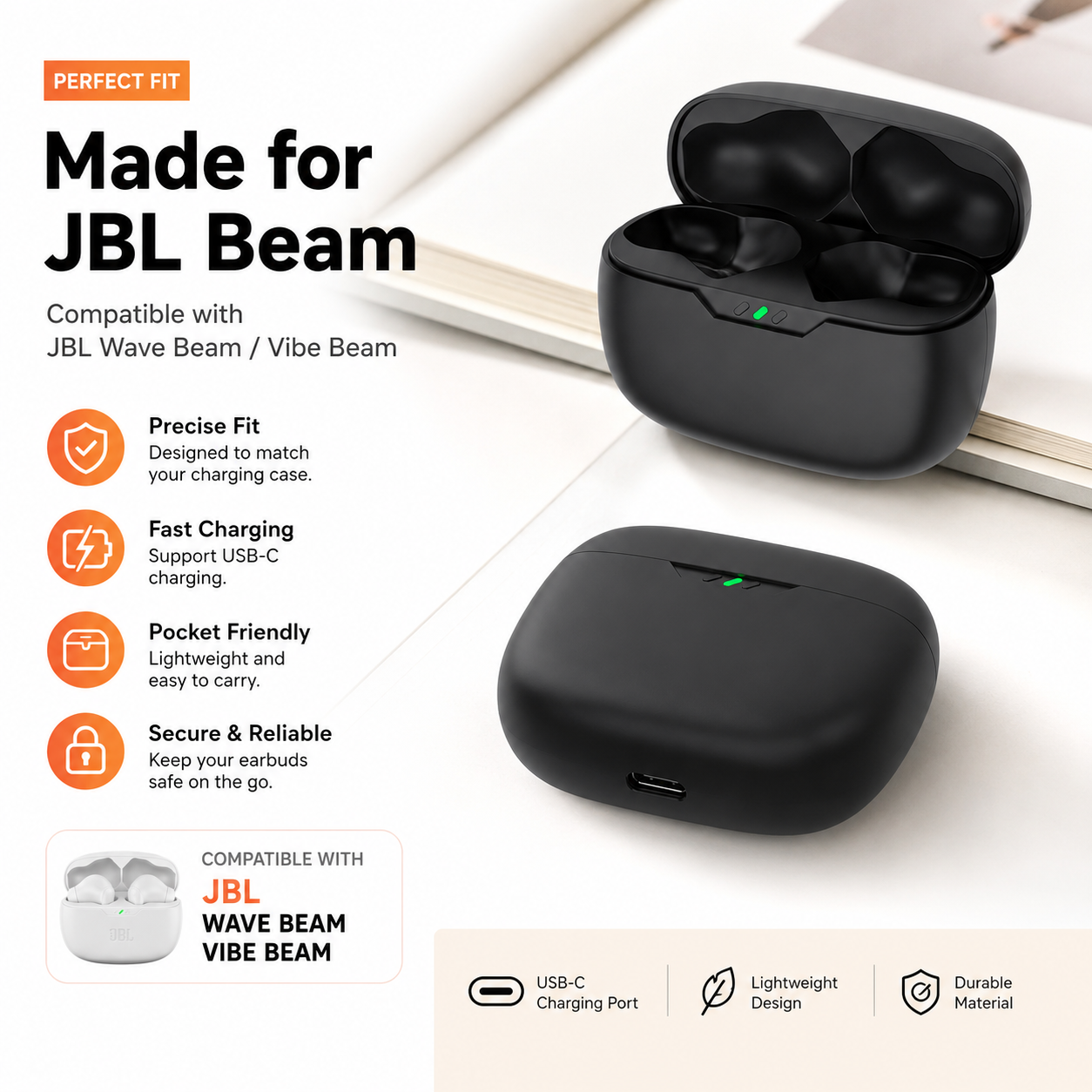 Charging Case For JBL Wave Bea - Earbuds Charging Case reseña y precio